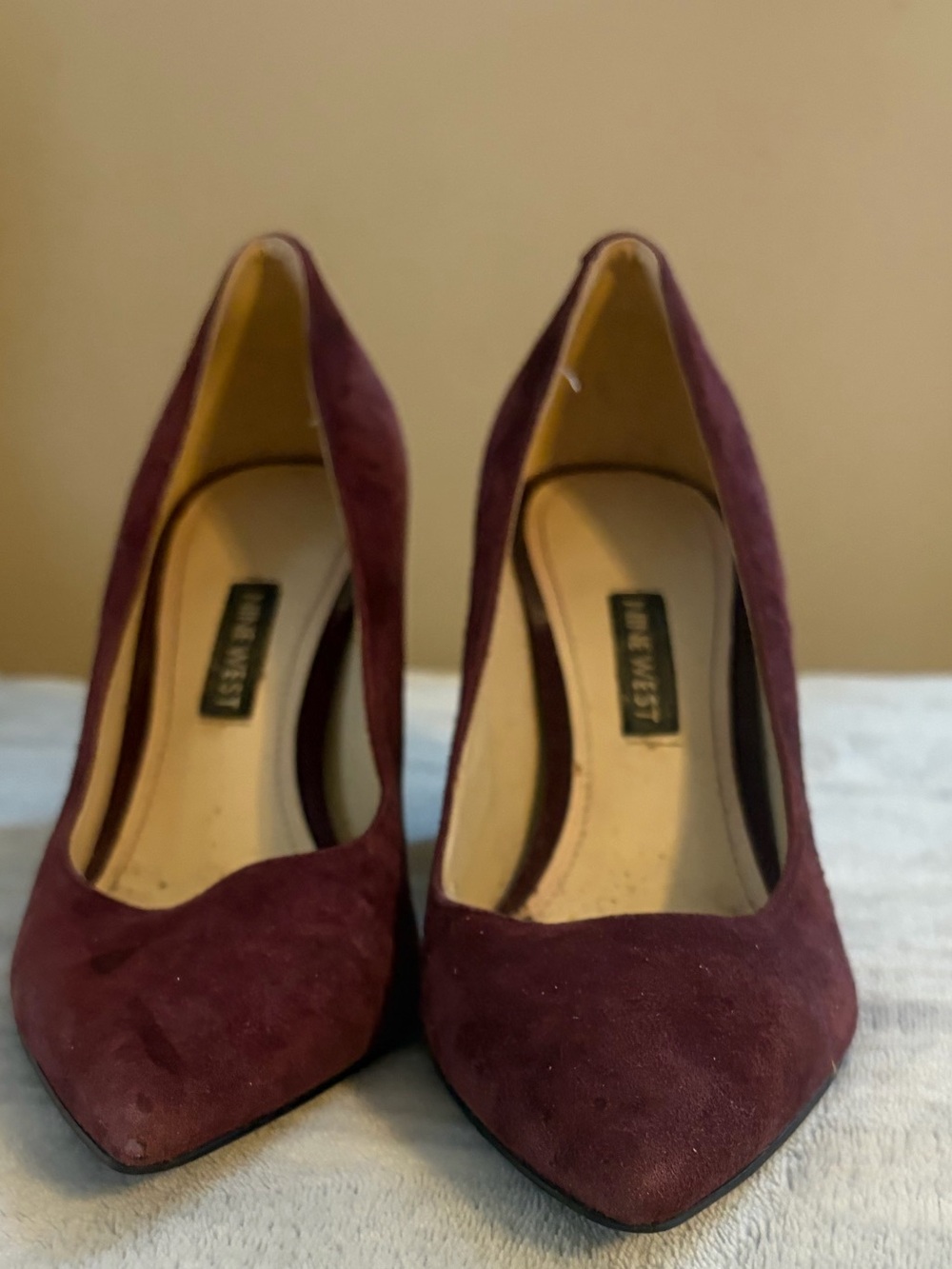 Nine West Plum Suede Pointed Toe Pumps